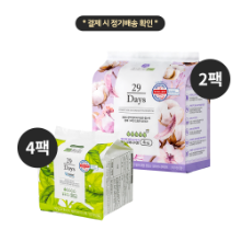 [정기배송]친환경 팬티라이너롱 4팩+드림핏 입는 오버나이트2팩